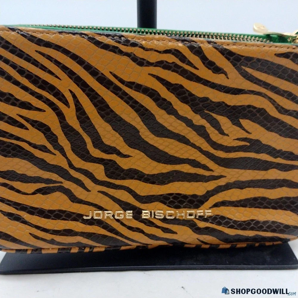 Jorge Bischoff Tiger Print Crossbody Bag Adjustable Purse Guitar Strap